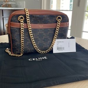 Authentic Celine 2021 Triomphe Patapans Chain Bag